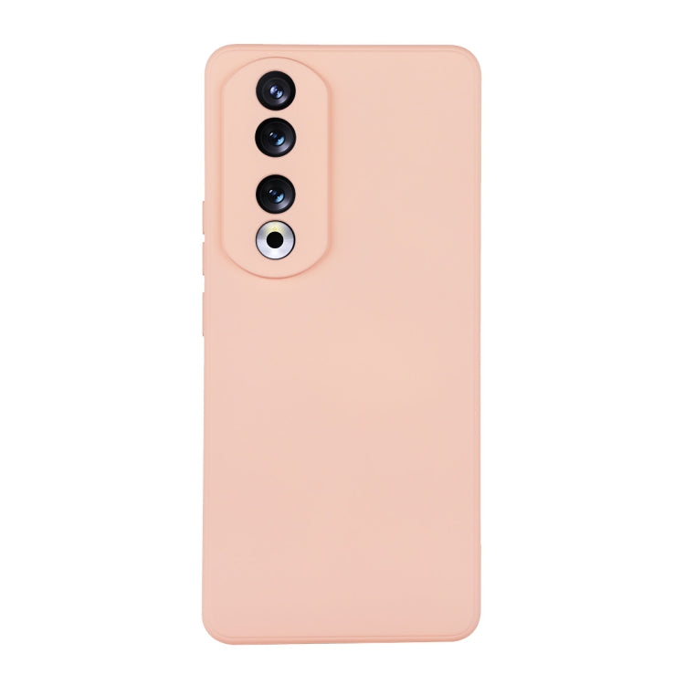 For Honor 90 ENKAY Liquid Silicone Soft Shockproof Phone Case(Pink)