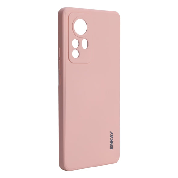 For Xiaomi 12 / 12X / 12S ENKAY Liquid Silicone Soft Shockproof Phone Case(Pink)