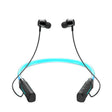 JG4 Flashing LED Neck-mounted Stereo Bluetooth Wireless Earphone(Black) - Neck-mounted Earphone by PMC TechLife | Online Shopping South Africa | PMC TechLife