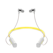 JG4 Flashing LED Neck-mounted Stereo Bluetooth Wireless Earphone(White)