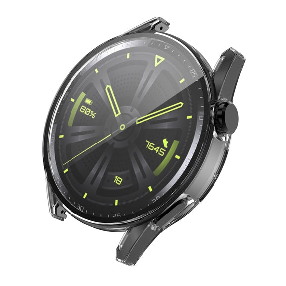 For Huawei Watch GT 3 46mm ENKAY PC Frame + Tempered Glass Protector Composite Case(Transparent) - Watch Cases by ENKAY