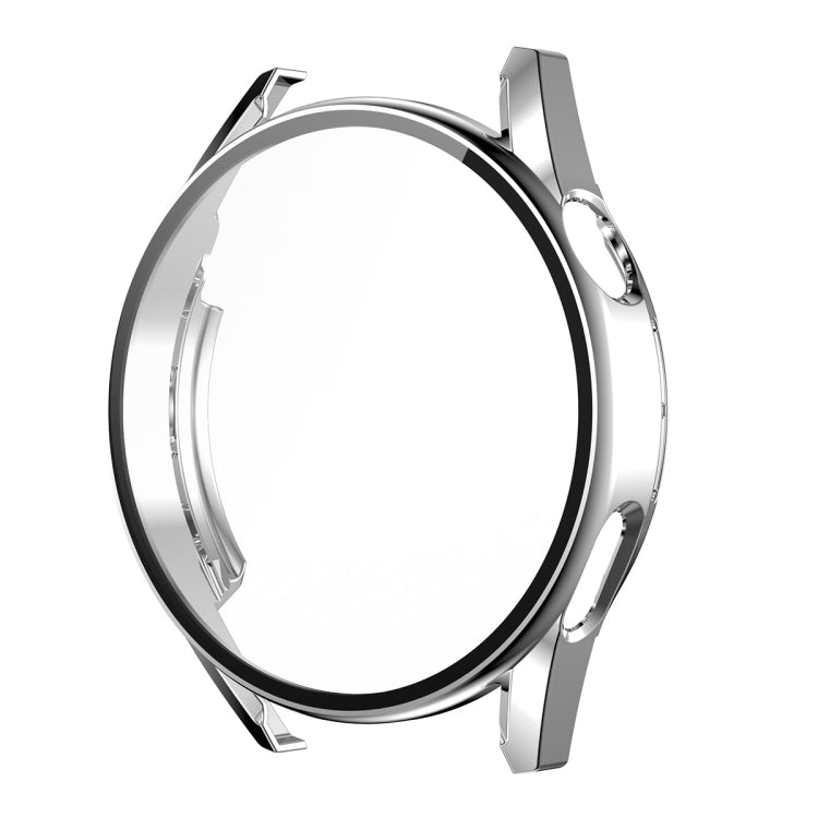 For Huawei Watch GT 3 46mm ENKAY PC Frame + Tempered Glass Protector Composite Case(Silver) - Watch Cases by ENKAY