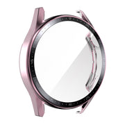 For Huawei Watch GT 3 46mm ENKAY PC Frame + Tempered Glass Protector Case With Scale(Pink) - Watch Cases by ENKAY