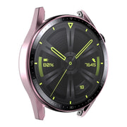For Huawei Watch GT 3 46mm ENKAY PC Frame + Tempered Glass Protector Case With Scale(Pink) - Watch Cases by ENKAY