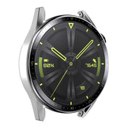 For Huawei Watch GT 3 46mm ENKAY PC Frame + Tempered Glass Protector Case With Scale(Silver)