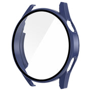 For Huawei Watch GT 3 46mm ENKAY Matte PC Frame + Tempered Glass Protector Case(Dark Blue) - Watch Cases by ENKAY