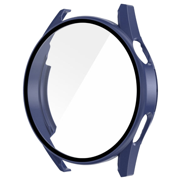 For Huawei Watch GT 3 46mm ENKAY Matte PC Frame + Tempered Glass Protector Case(Dark Blue) - Watch Cases by ENKAY