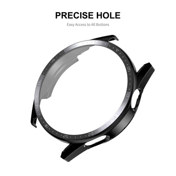 For Huawei Watch GT 3 46mm ENKAY Matte PC Frame + Tempered Glass Protector Case With Scale(Transparent)