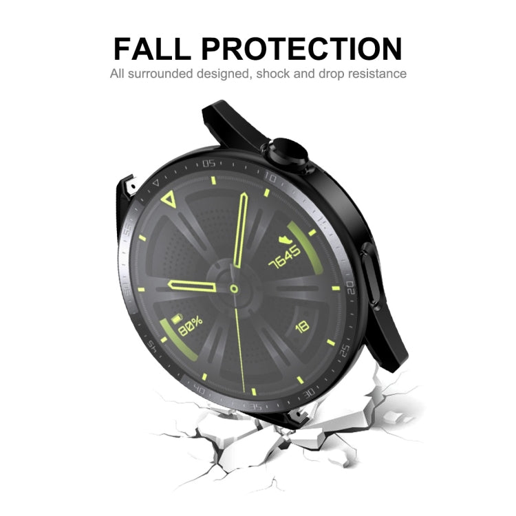 For Huawei Watch GT 3 46mm ENKAY Matte PC Frame + Tempered Glass Protector Case With Scale(Transparent)