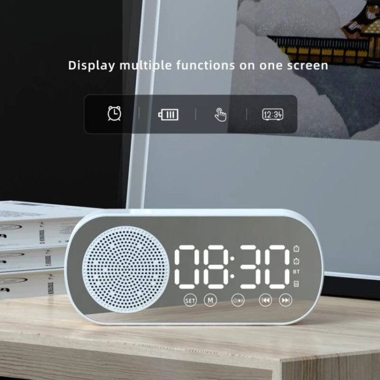 Z7 Digital Bluetooth 5.0 Speaker Multi-function Mirror Alarm Clock FM Radio(Pink)