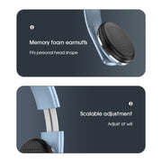 A50 Bass Stereo Wireless Bluetooth HIFI Headset with Mic(Blue)