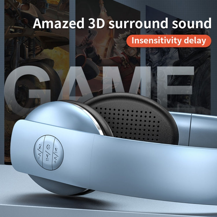 A50 Bass Stereo Wireless Bluetooth HIFI Headset with Mic(Blue)