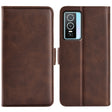 For vivo Y76 5G / Y76S 5G / Y74S Dual-side Magnetic Buckle Leather Case(Brown) - vivo Cases by PMC TechLife | Online Shopping South Africa | PMC TechLife | Buy Now Pay Later Mobicred