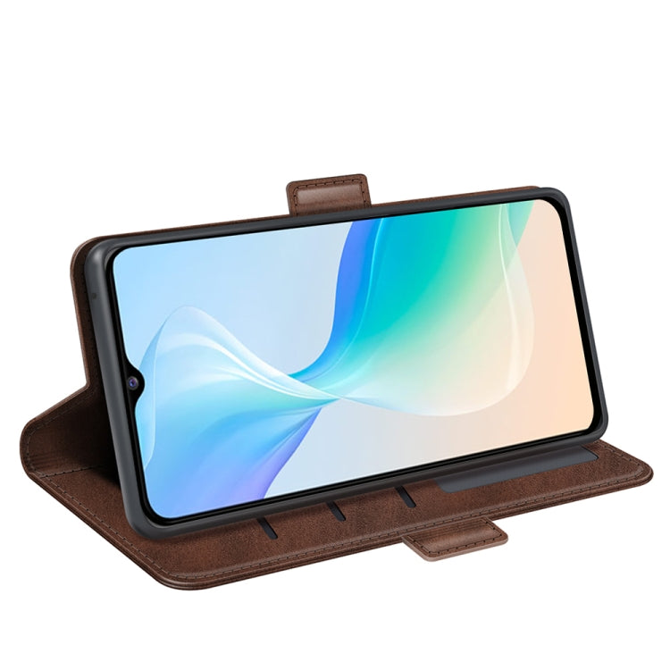For vivo Y76 5G / Y76S 5G / Y74S Dual-side Magnetic Buckle Leather Case(Brown)