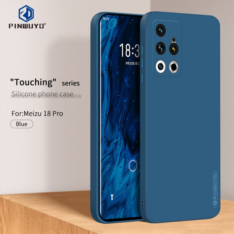 For Meizu 18 Pro / 18S Pro PINWUYO Liquid Silicone TPU Phone Case(Blue)