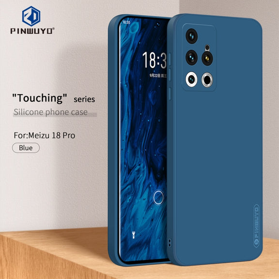 For Meizu 18 Pro / 18S Pro PINWUYO Liquid Silicone TPU Phone Case(Blue)