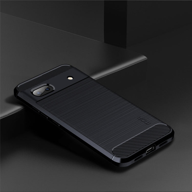 For Google Pixel 6A MOFI Gentleness Brushed Carbon Fiber Soft TPU Case(Blue)