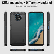 For Nokia G50 MOFI Gentleness Brushed Carbon Fiber Soft TPU Case(Black)