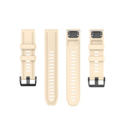 Compatible with Garmin Fenix 6S Pro Pure Color Silicone Watch Band(Beige)