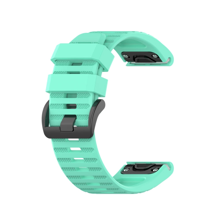 Compatible with Garmin Fenix 7X 26mm Silicone Watch Band(Lake blue)