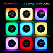 P10 LED Atmosphere Light Bluetooth Speaker with Alarm Thermometer Function