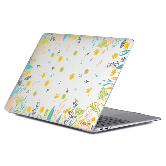 ENKAY Flower Series Pattern Laotop Protective Crystal Case For MacBook Pro 13.3 inch A1706 / A1708 / A1989 / A2159(Dandelion)