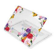 ENKAY Flower Series Pattern Laotop Protective Crystal Case For MacBook Pro 13.3 inch A2251 / A2289 / A2338 2020(Rose)