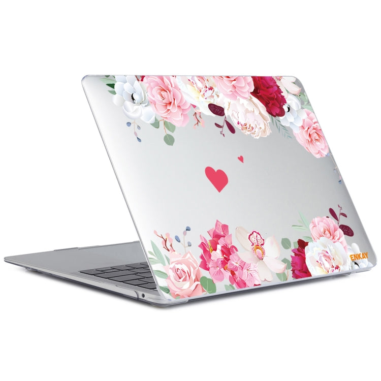 ENKAY Flower Series Pattern Laotop Protective Crystal Case For MacBook Pro 13.3 inch A2251 / A2289 / A2338 2020(Peony)