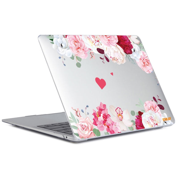 ENKAY Flower Series Pattern Laotop Protective Crystal Case For MacBook Pro 13.3 inch A2251 / A2289 / A2338 2020(Peony)
