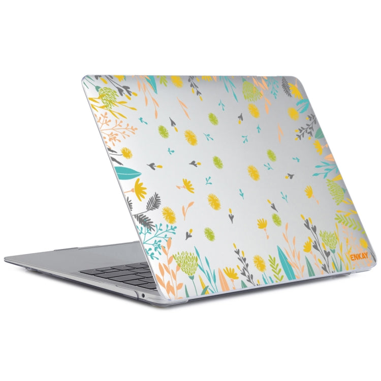 ENKAY Flower Series Pattern Laotop Protective Crystal Case For MacBook Pro 13.3 inch A2251 / A2289 / A2338 2020(Dandelion)