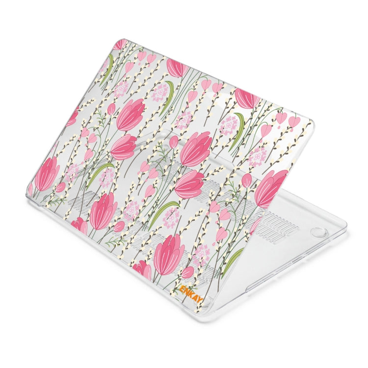 ENKAY Flower Series Pattern Laotop Protective Crystal Case For MacBook Pro 13.3 inch A2251 / A2289 / A2338 2020(Tulips)