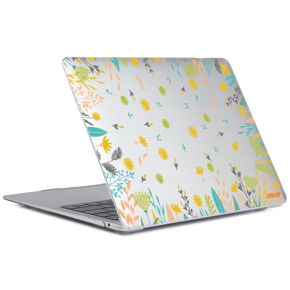 ENKAY Flower Series Pattern Laotop Protective Crystal Case For MacBook Pro 14.2 inch A2442 (2021)(Dandelion)