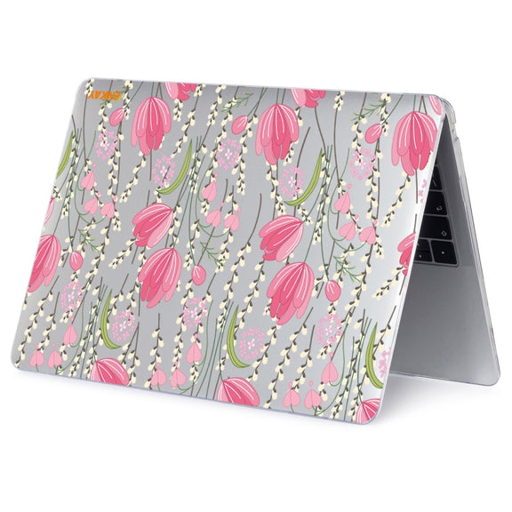 ENKAY Flower Series Pattern Laotop Protective Crystal Case For MacBook Pro 14.2 inch A2442 (2021)(Tulips)