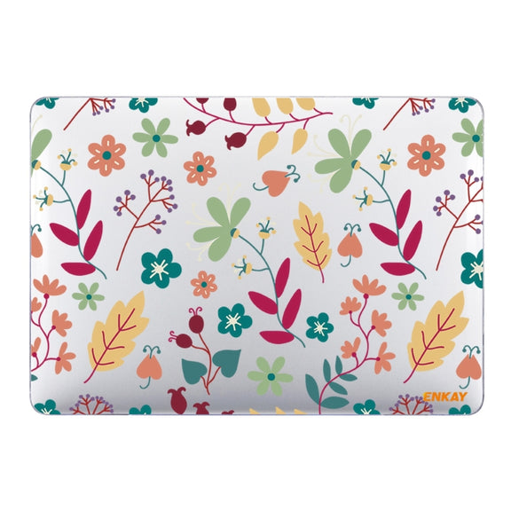 ENKAY Flower Series Pattern Laotop Protective Crystal Case for MacBook Pro 16 inch A2141(Spring)
