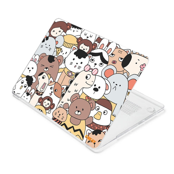 ENKAY Animal Series Pattern Laotop Protective Crystal Case For MacBook Pro 13.3 inch A1706 / A1708 / A1989 / A2159(Animals No.1)