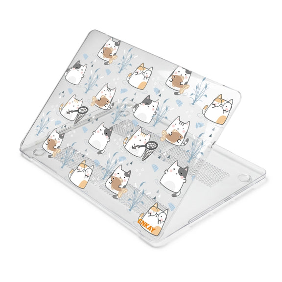 For MacBook Air 13.3 inch A1932 / A2179 / A2337 ENKAY Animal Series Pattern Laotop Protective Crystal Case(Cute Cat)