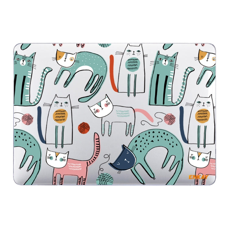 ENKAY Animal Series Pattern Laotop Protective Crystal Case For MacBook Pro 16 inch A2141(Thin Cat)