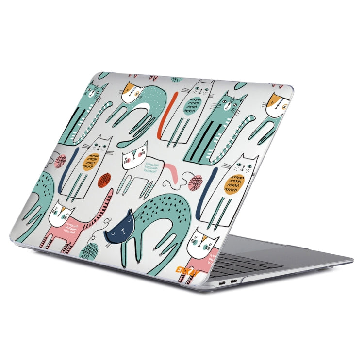 ENKAY Animal Series Pattern Laotop Protective Crystal Case For MacBook Pro 16.2 inch A2485 2021/A2880 2023(Thin Cat)