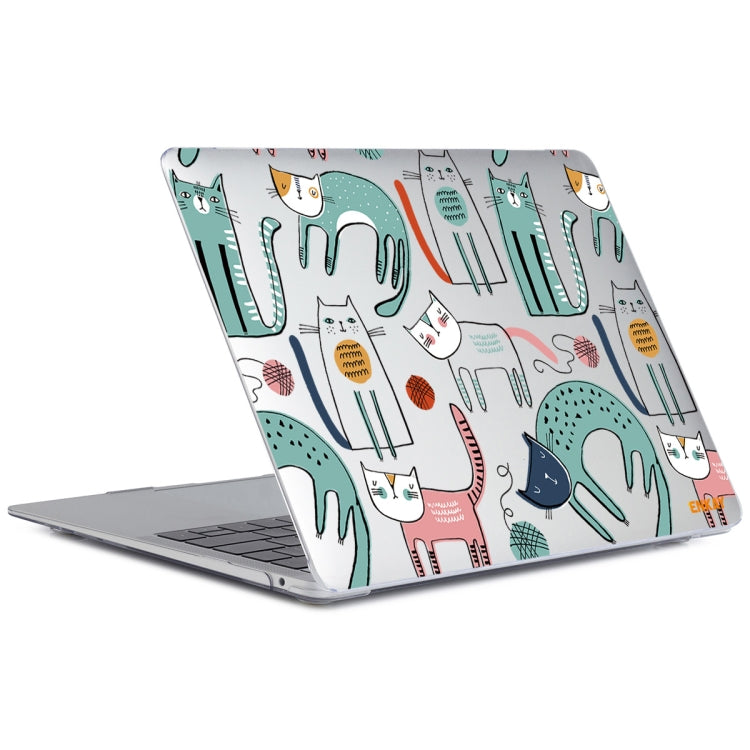 ENKAY Animal Series Pattern Laotop Protective Crystal Case For MacBook Pro 16.2 inch A2485 2021/A2880 2023(Thin Cat)