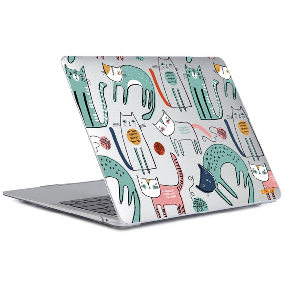 ENKAY Animal Series Pattern Laotop Protective Crystal Case For MacBook Pro 16.2 inch A2485 2021/A2880 2023(Thin Cat)
