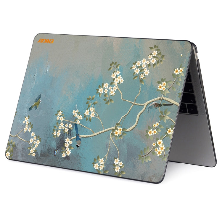 ENKAY Vintage Pattern Series Laotop Protective Crystal Case For MacBook Pro 13.3 inch A1706 / A1708 / A1989 / A2159(Magnolia)