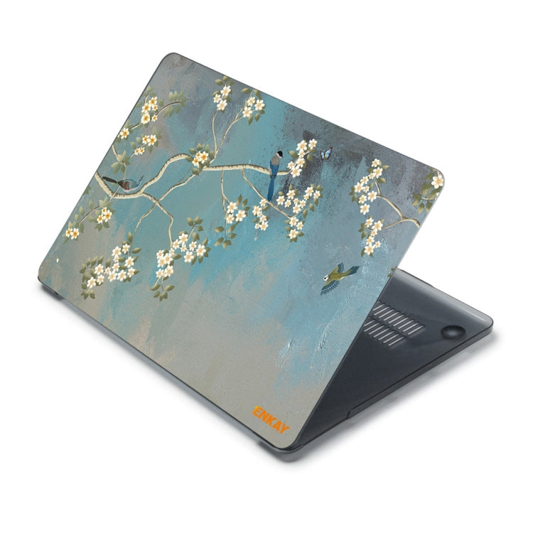 ENKAY Vintage Pattern Series Laotop Protective Crystal Case For MacBook Pro 13.3 inch A2251 / A2289 / A2338 2020(Magnolia)