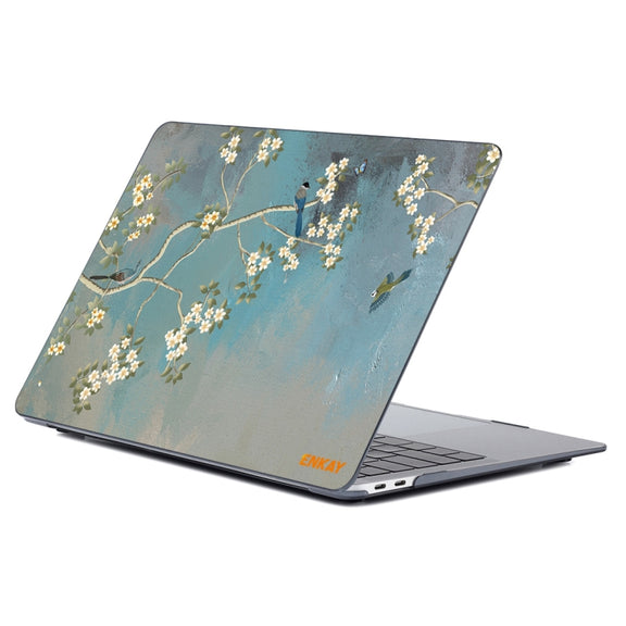 ENKAY Vintage Pattern Series Laotop Protective Crystal Case For MacBook Pro 13.3 inch A2251 / A2289 / A2338 2020(Magnolia)