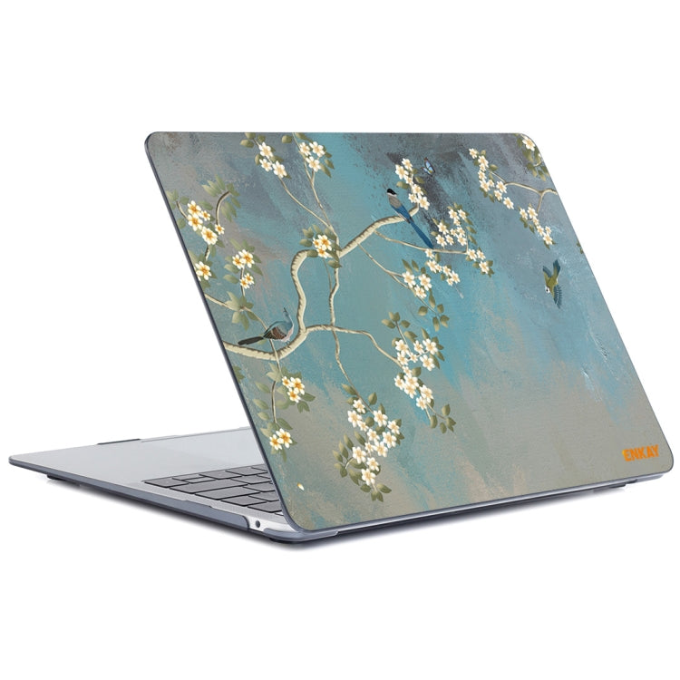 ENKAY Vintage Pattern Series Laotop Protective Crystal Case For MacBook Pro 13.3 inch A2251 / A2289 / A2338 2020(Magnolia)