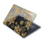 ENKAY Vintage Pattern Series Laotop Protective Crystal Case For MacBook Pro 14.2 inch A2442 (2021)(Golden Snowflake)