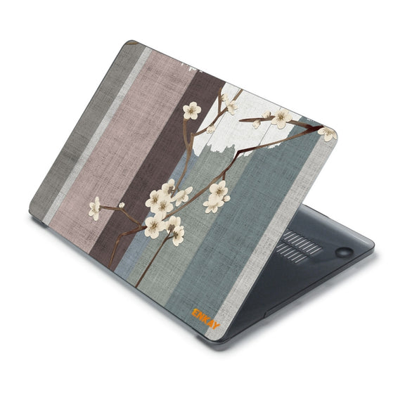 ENKAY Vintage Pattern Series Laotop Protective Crystal Case For MacBook Pro 14.2 inch A2442 (2021)(Plum Blossom)