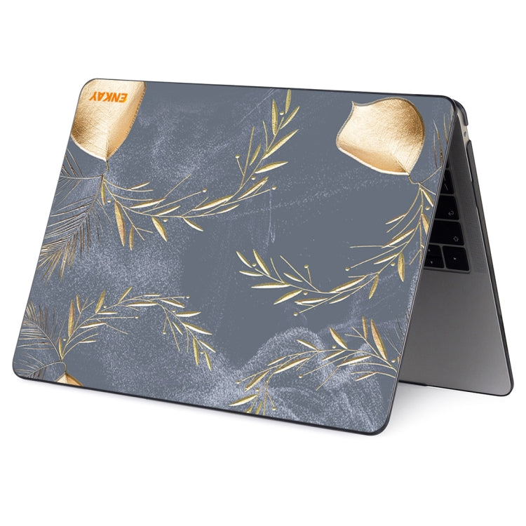 ENKAY Vintage Pattern Series Laotop Protective Crystal Case For MacBook Pro 14.2 inch A2442 (2021)(Wild Oats)