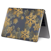 ENKAY Vintage Pattern Series Laotop Protective Crystal Case For MacBook Pro 15.4 inch A1707 / A1990(Golden Snowflake)