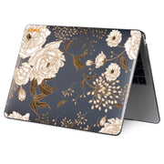 ENKAY Vintage Pattern Series Laotop Protective Crystal Case For MacBook Pro 16 inch A2141(Golden Peony)