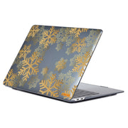 ENKAY Vintage Pattern Series Laotop Protective Crystal Case For MacBook Pro 16 inch A2141(Golden Snowflake)